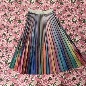 Multicolor Pleated Women's Skirt